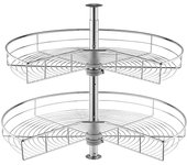 Vevor plato giratorio mueble esquina 71 cm, tornillo de cocina rotativo 360°, estante ajustable en altura, acero carbono, almacenaje cocina