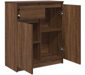 Aparador | aparador de comedor | armario de cocina con cajón roble marrón 71x35x84 cm madera ingeniería cfw77624
