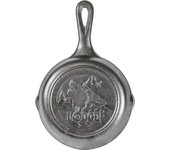Lodge l3skwlwf sartén de hierro fundido serie wildlife con escena de lobo, negra 16,51 cm