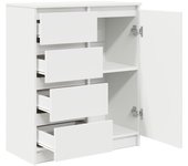 Aparador | aparador de comedor | armario de cocina con cajones blanco 71x35x84 cm madera de ingeniería cfw84164