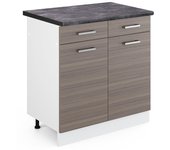 Vicco mueble bajo de cocina r-line, gris, 80 cm , et antracita