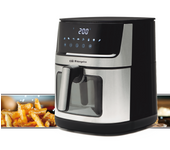 Freidora sin aceite 8l inox orbegozo, pantalla led y ventana, cocina saludable, freidora eléctrica, 29x34,5x38 cm