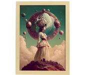 Nacnic poster viejo y nuevo mundo en estilo surrealismo cinematográfico ilustraciones y grabados de historieta abstracta para a3 marcos madera