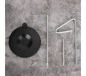Soporte de carrete de hilo único de metal con base estable accesorio para máquina de coser doméstica