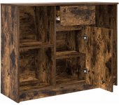 Aparador | aparador de comedor | armario de cocina con cajón roble ahumado 101x35x76 cm madera ingeniería cfw73198