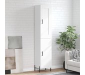 Aparador alto | aparador de comedor | armario de cocina madera contrachapada blanco 34,5x34x180 cm cfw52631