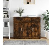 Aparador | aparador de comedor | armario de cocina madera de ingeniería roble ahumado 91x28x75 cm cfw19333