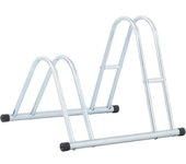 Portabicicletas de suelo independiente para 2 bicicletas de acero galvanizado