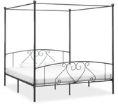 Maison exclusive - estructura cama con dosel sin colchón metal gris 180x200 cm