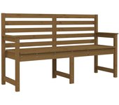 Banco de jardín | banco de exterior | silla de jardín madera maciza pino marrón miel 159,5x48x91,5 cm cfw183522