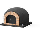 Movelar - horno de leña exterior de obra modelo stromboli (negro - 120 x 120 x 85 cm) – aislado con corcho y 3 mantas cerámicas