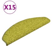 Alfombras de peldaños de escalera 15 uds | alfombras de escalera | tapetes de escalera verde 65x21x4 cm cfw310778