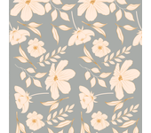 Papel pintado floral grey / silver