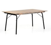 Mesa de jardín extensible de madera 160-200x90cm