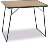Mesa plegable multiusos para jardín o playa solenny tablero durolac madera de alta intensidad 80x60 cm para 2-4 personas color madera y verde