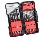 Taladre espiral de metal hss conjunto pointteq. din 338. toughbox de 18 piezas