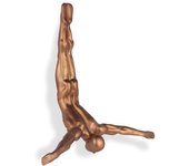 Artopweb - escultura en resina 'tuffatore'. escultura figurativa moderna de resina satinada para colgar en la pared.