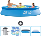 Paquete de piscina - intex - alrededor - 305x305x61 cm + accesorios cb88