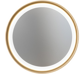 Espejo led mirò ø60 cm 58w oro cepillado – lámpara de techo y aplique – luz cálida 3000k – diseño moderno para baño, dormitorio y entrada