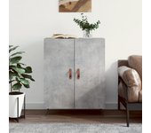 Aparador | aparador de comedor | armario de cocina de madera de ingeniería gris hormigón 69,5x34x90 cm cfw36101