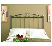 Cabecero de forja mod. 209, color negro, válido para cama de 105 cm