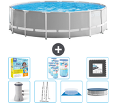 Paquete de piscina - intex - alrededor - 457x457x122 cm + accesorios cb49