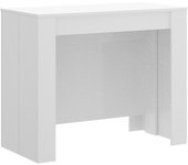 Consola extensible alej, mesa de comedor multiusos, consola extensible multiposición con soporte extensible incluido, 54/239x90h77 cm, blanco brillo