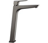 Grifo de lavabo de caño alto | modelo marriot | fabricado en latón | monomando | acabado en titanio