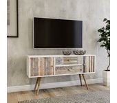 Mueble tv odense nogal blanco