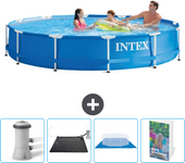 Paquete de piscina - intex - alrededor - 366x366x76 cm + accesorios cb126