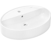 Hansgrohe xuniva d lavabo sobre encimera, smartclean, con rebosadero, 1 agujero para grifo, 600x450mm, blanco, 61078450