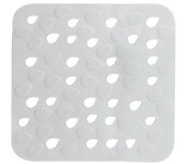 Tapete para piso de ducha de pvc drops 54x54cm gris spirella