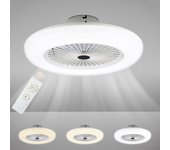 Ventilador de techo de 80 w, led blanco, iluminación residencial, dormitorio, temporizador de sueño, silencioso