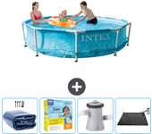 Paquete de piscina - intex - alrededor - 305x305x76 cm + accesorios cb11