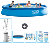 Paquete de piscina - intex - alrededor - 457x457x84 cm + accesorios cb20