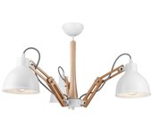 Lamkur marcello adjustable plafón colgante multibrazo blanco, 3x e27