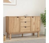 Aparador | aparador de comedor | armario de cocina otta madera maciza pino 113,5x43x73 cm cfw55010