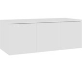 Mueble de tv de contrachapado blanco 80x34x30 cm