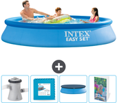 Paquete de piscina - intex - alrededor - 305x305x61 cm + accesorios cb108