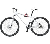 Soporte de pared para reparación de bicicletas plegables rojo y negro