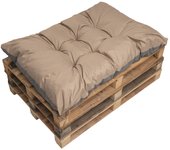 Cojin palé 120x50cm, cojines de banco beige, cojín de asiento, cojines de sofá, cojín palé, cojín de jardín, cojín exterior/interior