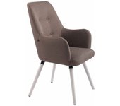 Sillón aarhus de tela blanca topo