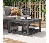 Maison exclusive - mesa de jardín madera maciza pino gris 82,5x82,5x45 cm