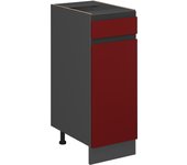 Vicco mueble bajo de cocina r-line, rojo, 30 cm en forma de j, sin encimera