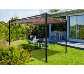 Pérgola/cenador autoportante noosa 4m x 3m beige