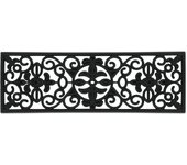 Relaxdays felpudo estrecho goma, alfombra escalera, rectangular, antideslizante, peldaños y entrada casa, 75x25cm, negro