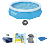 Paquete de piscina - bestway - alrededor - 305x305x76 cm + accesorios cb6