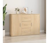 Aparador | aparador de comedor | armario de cocina de madera contrachapada roble sonoma 91x29,5x65 cm cfw92180
