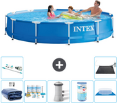 Paquete de piscina - intex - alrededor - 366x366x76 cm + accesorios a1581