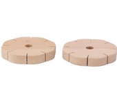 Piezas de disco de cordón para abalorios, placa de trenzado de pulsera redonda de madera, herramientas de tablero de tejido